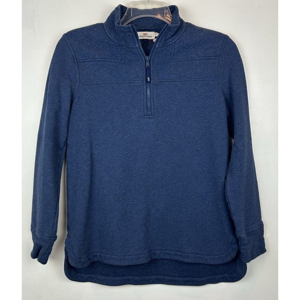 Vineyard Vines Pullover Womens XS Quarter Zip Blue Quilted Cotton Gorpcore